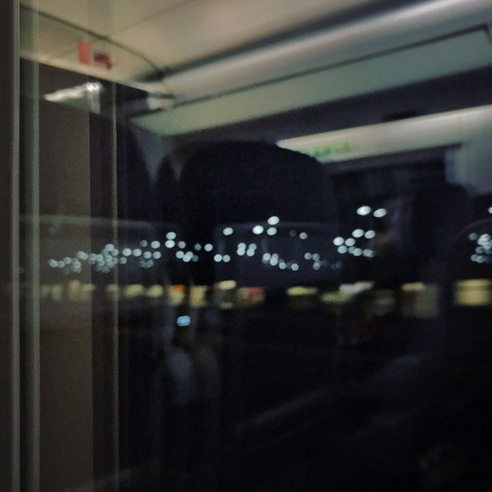 Image of the night out of the train